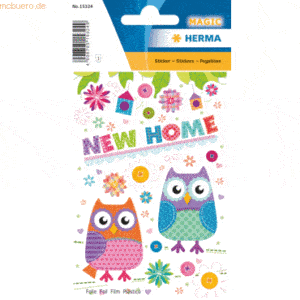 10 x HERMA Schmucketikett Magic New Home Folie 1 Blatt