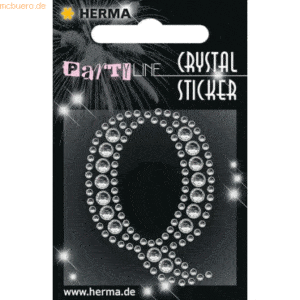 3 x HERMA Schmucketikett Crystal 1 Blatt Sticker Q