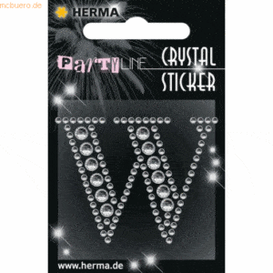 3 x HERMA Schmucketikett Crystal 1 Blatt Sticker W