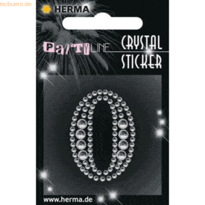 3 x HERMA Schmucketikett Crystal 1 Blatt Sticker 0
