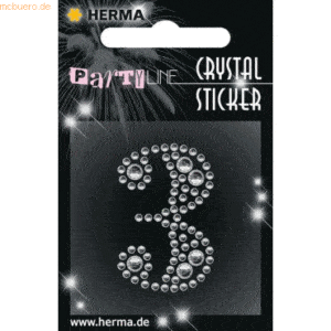 3 x HERMA Schmucketikett Crystal 1 Blatt Sticker 3