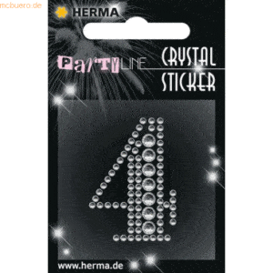 3 x HERMA Schmucketikett Crystal 1 Blatt Sticker 4