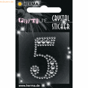 3 x HERMA Schmucketikett Crystal 1 Blatt Sticker 5