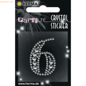 3 x HERMA Schmucketikett Crystal 1 Blatt Sticker 6