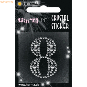 3 x HERMA Schmucketikett Crystal 1 Blatt Sticker 8