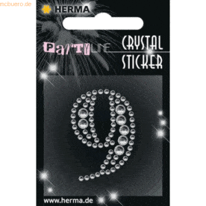 3 x HERMA Schmucketikett Crystal 1 Blatt Sticker 9