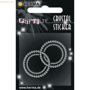 3 x HERMA Schmucketikett Crystal 1 Blatt Sticker Wedding Rings