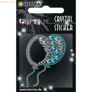 3 x HERMA Schmucketikett Crystal 1 Blatt Sticker Ballons