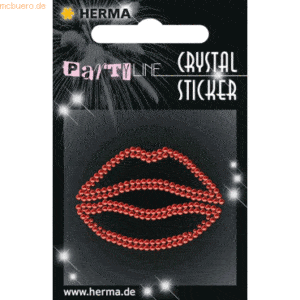 3 x HERMA Schmucketikett Crystal 1 Blatt Sticker Kiss