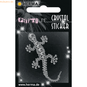 3 x HERMA Schmucketikett Crystal 1 Blatt Sticker Eidechse