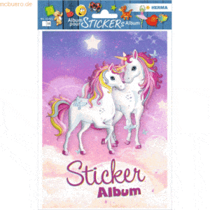 10 x HERMA Sticker Sammelalbum für Kids A5 Einhorn -Best Friends- (16