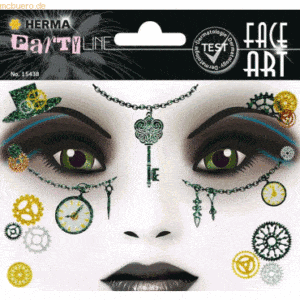 5 x Herma Sticker Face Art Steampunk Amelia