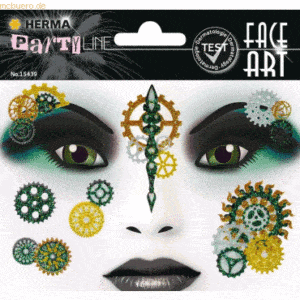 5 x Herma Sticker Face Art Steampunk Marie