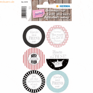 10 x HERMA Schmucketikett Home Geschenkesticker You Are The Best