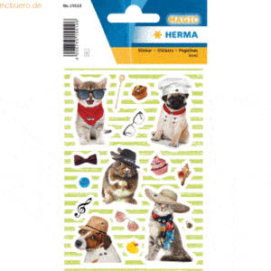 10 x HERMA Schmucketiketten Dog & Cat Style Jewel