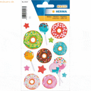 10 x Herma Sticker Sweeties mit glänzendem Glitter