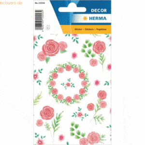 10 x Herma Sticker Beautiful Rose beglimmert