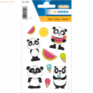 10 x HERMA Sticker Panda - der kleine Bär Folie