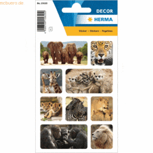10 x HERMA Sticker Tiere Afrikas
