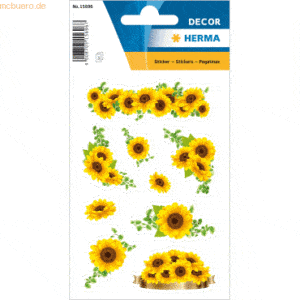10 x HERMA Sticker Sonnenblumen