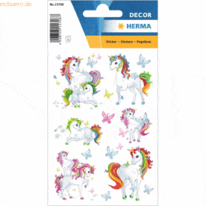 10 x HERMA Sticker Einhorn -Best Friends-