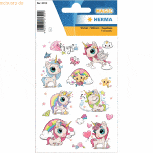 10 x HERMA Sticker Verzaubertes Einhorn