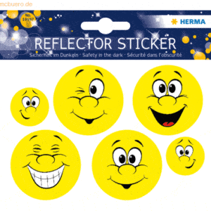 5 x HERMA Reflektorsticker Happy Face