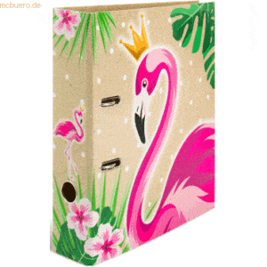 10 x HERMA Motivordner A4 70mm Tropical Flamingo Queen