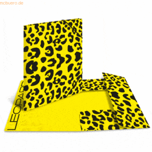3 x HERMA Sammelmappe A4 Karton Animal Print Leopard