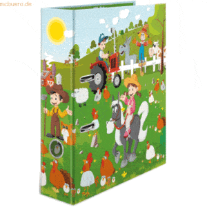 10 x HERMA Motiv-Ordner A4 70mm Kindergarten Kleine Farm
