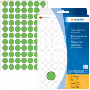 HERMA Vielzweck-Etiketten 13mm grün VE=2464 Stück
