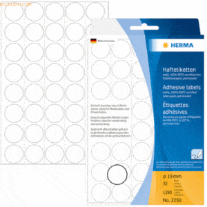 HERMA Vielzweck-Etiketten 19mm weiß VE=1280 Stück