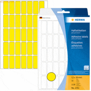HERMA Vielzweck-Etiketten 12x30mm gelb VE=1120 Stück