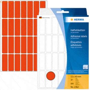 HERMA Vielzweck-Etiketten 13x40mm rot VE=896 Stück