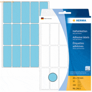 HERMA Vielzweck-Etiketten 20x50mm blau VE=480 Stück