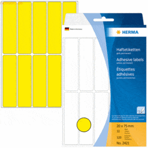 HERMA Vielzweck-Etiketten 20x75mm gelb VE=320 Stück