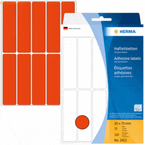 HERMA Vielzweck-Etiketten 20x75mm rot VE=320 Stück