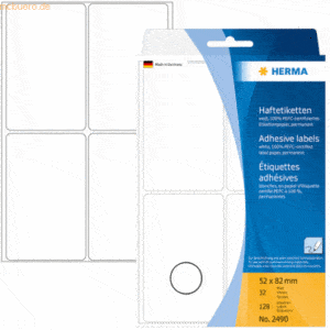 HERMA Vielzweck-Etiketten 52x82mm weiß VE=128 Stück