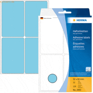 HERMA Vielzweck-Etiketten 52x82mm blau VE=128 Stück