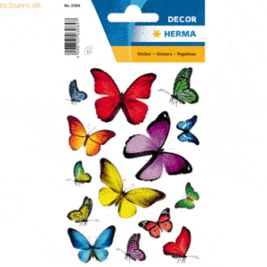 10 x Herma Schmucketiketten Dekor Schmetterlingsvielfalt 3 Blatt/42 St