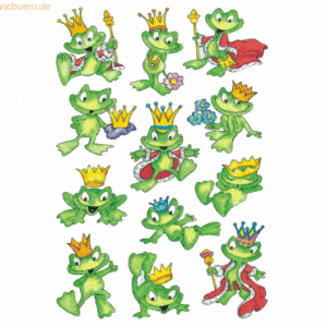 10 x HERMA Schmucketikett Decor Froschkönig VE=36 Stück