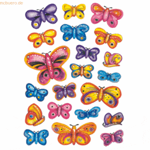 10 x HERMA Schmucketikett Decor Design Schmetterlinge VE=63 Stück