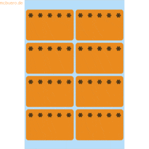 10 x HERMA Tiefkühletiketten 26x40mm orange Eiskristalle VE=48 Stück