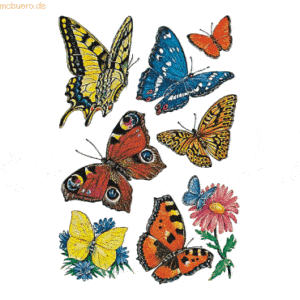 10 x HERMA Schmucketikett Decor Schmetterlinge VE=3 Blatt