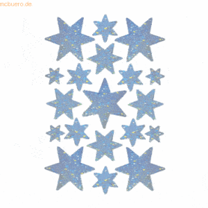 10 x HERMA Schmucketikett Sterne Holografie gold VE=1 Blatt