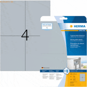 HERMA Typenschildetiketten 105x148 mm silber extrem stark haftend Foli