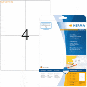 HERMA Etiketten weiß Korrektur/Abdeckband 105x148mm Special A4