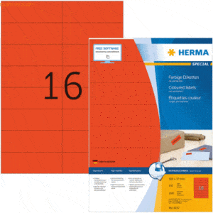 HERMA Etiketten rot 105x37mm Special A4 VE=1600 Stück