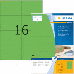 HERMA Etiketten grün 105x37mm Special A4 VE=1600 Stück