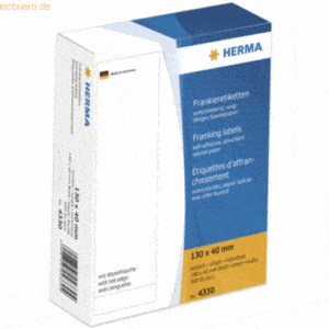 HERMA Frankier-Etiketten 130x40mm einzeln mit Abziehlasche VE=500 Stüc